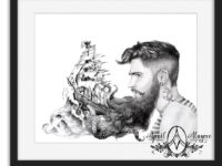 Sailor Beard 8.5x11in Fine Art Print