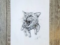 SOLD "Grab This" by April Alayne ORIGINAL GRAPHITE DRAWING